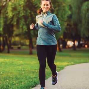 LULULEMON Surge Warm Half-Zip (Heathered Green)